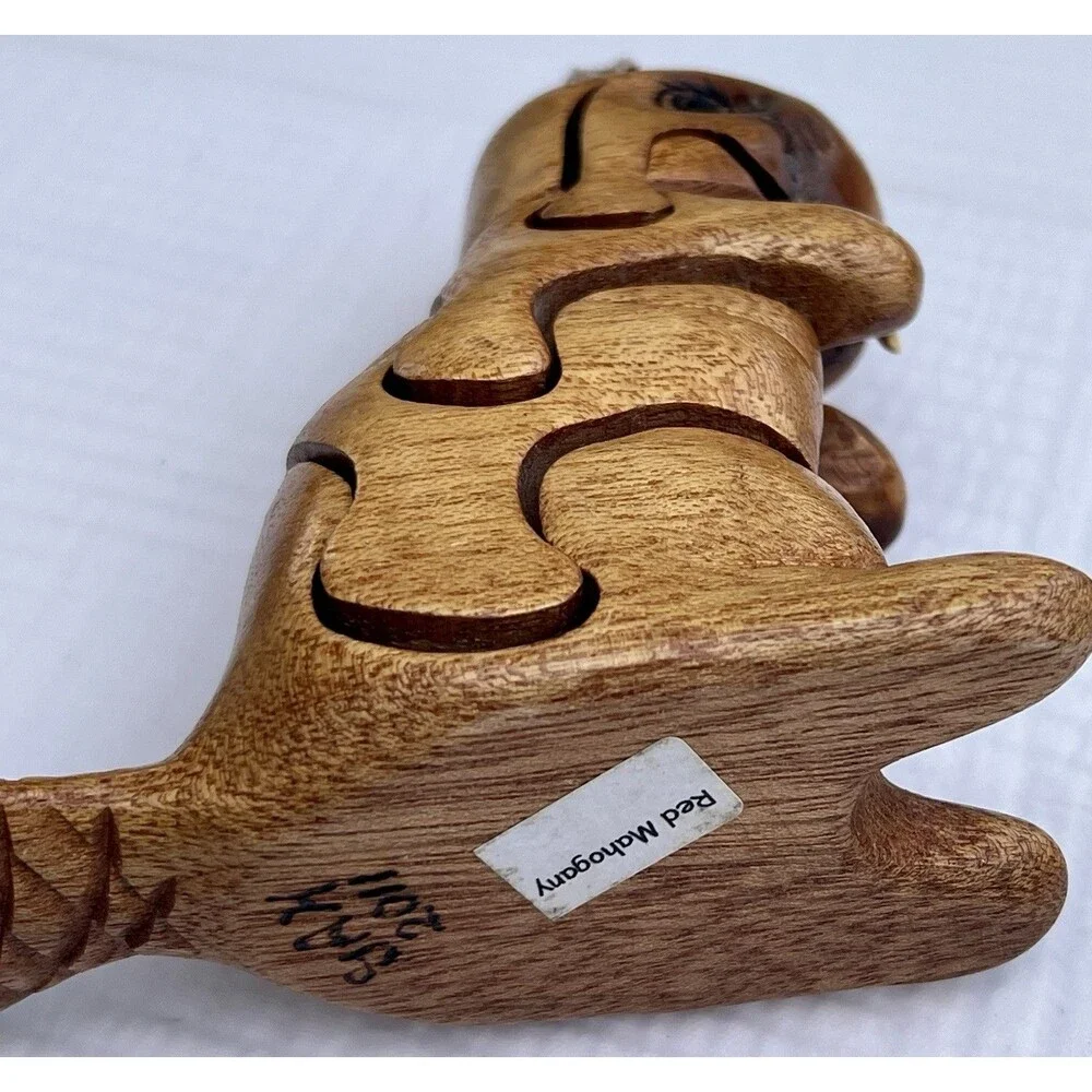 Peter Chapman Style Puzzle 2011 Red Mahogany Beaver 3D Interlocking